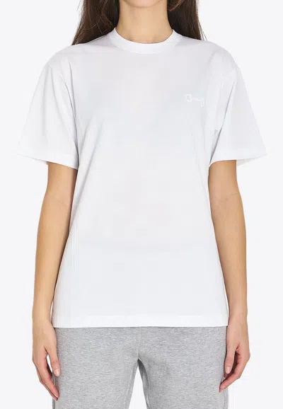 Gucci Embroidered Crewneck T-shirt In White