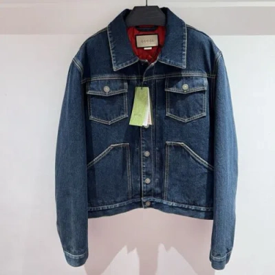 Pre-owned Gucci Embroidered Denim Jacket In All Sizes In Multicolor