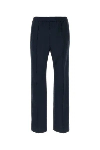 Gucci Embroidered Drawstring Pants In Blue