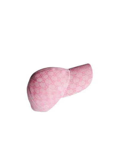 Gucci Embroidered Gg Baseball Hat In Pink