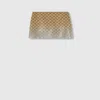 Gucci Embroidered Gg Canvas Mini Skirt In Beige