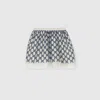 Gucci Embroidered Gg Nylon Skirt In Multi