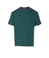 Gucci Men Cotton T-shirt With Embroidered Gg Incrocio Logo In Green