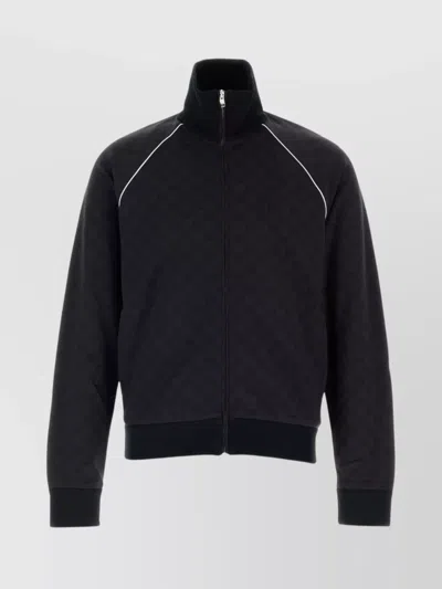 Gucci Embroidered High Collar Nylon Blend Sweatshirt