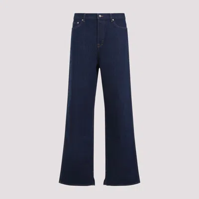 Gucci Embroidered Jeans In Dark Blue Mix