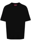 Gucci Logo Embroidered Crewneck T-shirt In Black