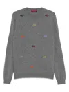 Gucci Men Long Sleeve Crew-neck Cashmere Sweater In Gray