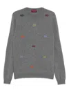 Gucci Men Long Sleeve Crew-neck Cashmere Sweater In Gray