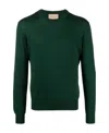 Gucci Maglione Con Logo Ricamato Sul Fianco Knitwear Green In Green