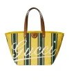 Gucci Embroidered Medium Canvas Tote Bag