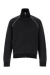 Gucci Navy Blue Gg Nylon And Jersey Zip Jacket