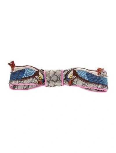 Pre-owned Gucci Embroidered Patterned Headband In Neutrals
