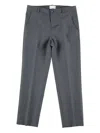 Gucci Embroidered-pocket Trousers In Gray
