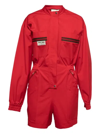 Pre-owned Gucci Embroidered-pockets Jumpsuit