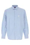 Gucci Men Embroidered Poplin Shirt In Blue
