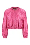 GUCCI GUCCI EMBROIDERED SILK BOMBER JACKET