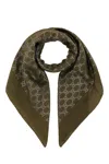 Gucci Two-tone Square Scarf Accessory In Green