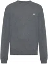 Gucci Men Embroidered Sweater In Gray