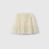 Gucci Embroidered Tulle Skirt In Neutral
