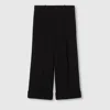 Gucci Embroidered Viscose Sable Pant In Black