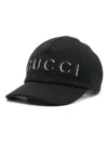 Gucci Embroidered Wool Baseball Hat In Black
