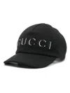Gucci Embroidered Wool Baseball Hat In Black