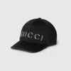 Gucci Embroidered Wool Baseball Hat In Black