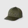 Gucci Embroidered Wool Baseball Hat In Green