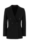 Gucci Embroidered Wool Blazer With Notched Lapels And Pockets In Black