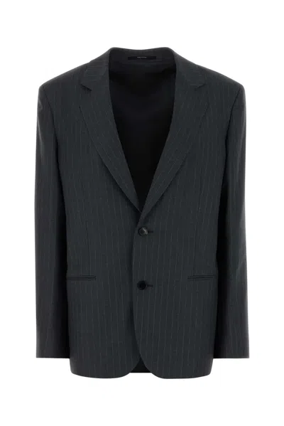 Gucci Embroidered Wool Blazer In Black