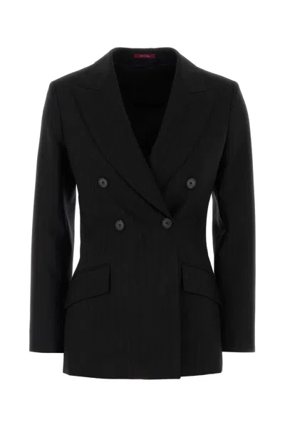 Gucci Stretch Wool Blend Blazer In Black