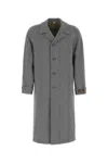 Gucci Long Houndstooth Wool Coat With Peaked Lapels