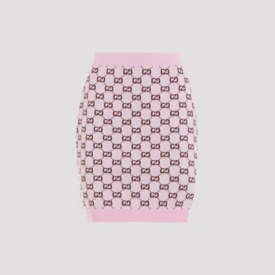 Gucci Gg Wool-blend Jacquard Miniskirt In Multi