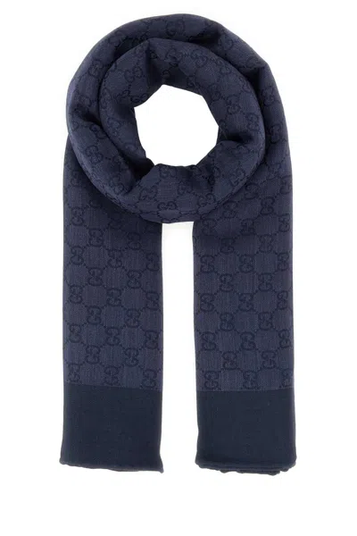 Gucci Embroidered Wool-blend Foulard Scarf, 125 X 125 Cm In Printed