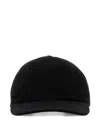 Gucci Cotton Baseball Cap Curved Brim Design In Black