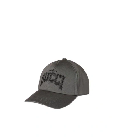 GUCCI COTTON EMBROIDERED BASEBALL HAT