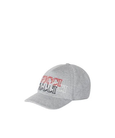 Gucci Embroidery Baseball Cap In Gray