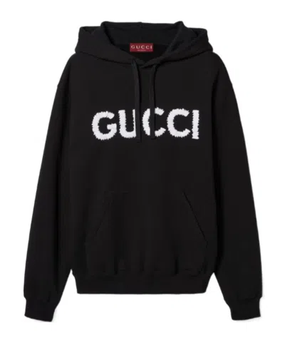 GUCCI GUCCI EMBROIDERED JERSEY SWEATSHIRT