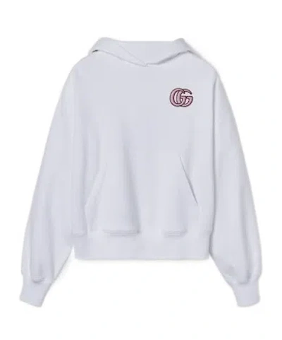 GUCCI GUCCI LOGO EMBROIDERED HOODIE