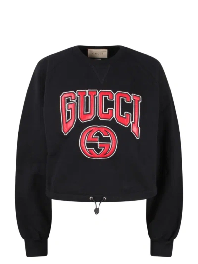 GUCCI EMBROIDERY JERSEY SWEATSHIRT