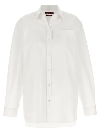 Gucci Embroidery Shirt Shirt And Blouse White