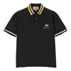 Gucci Embroidery Wool Polo Shirt 'black'