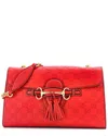 Gucci Emily Chain Flap Bag Ssima Leather Medium (authentic Pre-loved) In Red
