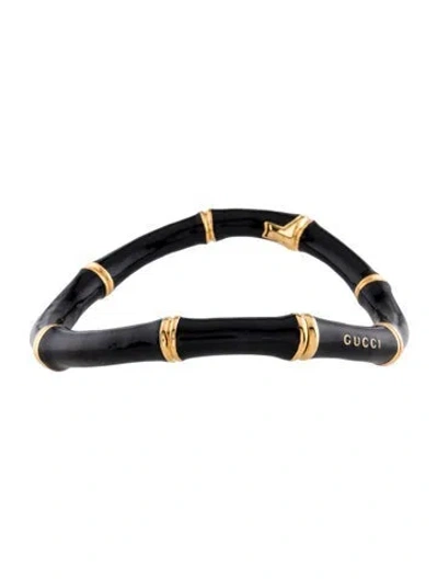 Pre-owned Gucci Enamel Bamboo Choker Necklace, 18" In Multi