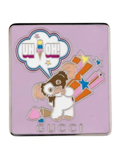 Pre-owned Gucci Enamel Gremlin Brooch In Multi
