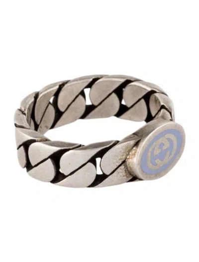 Pre-owned Gucci Enamel Interlocking G Band In Multi