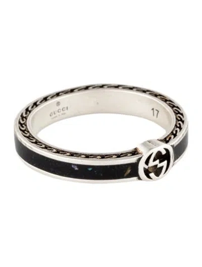 Pre-owned Gucci Enamel Interlocking G Band In Multi