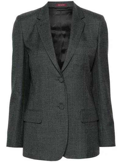 Gucci English Grisaille Wool Blazer In Gray