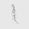 Gucci Engraved Dolphin Keychain Charm In Silver
