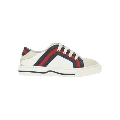 Gucci Esh And Leather 'tennis 1977' Sneakers Kids In White